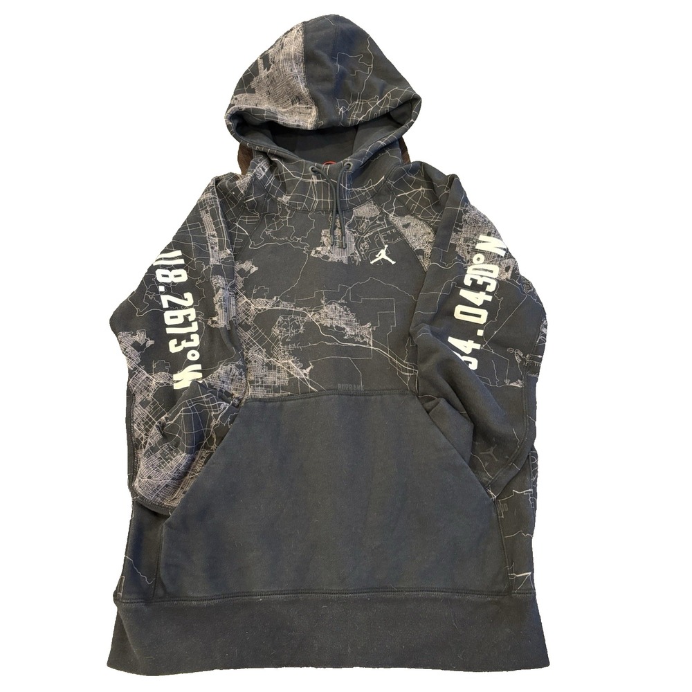 Air Jordan City Of‎ Flight City Graphics  Rare Hoodie Black Size Small Mens